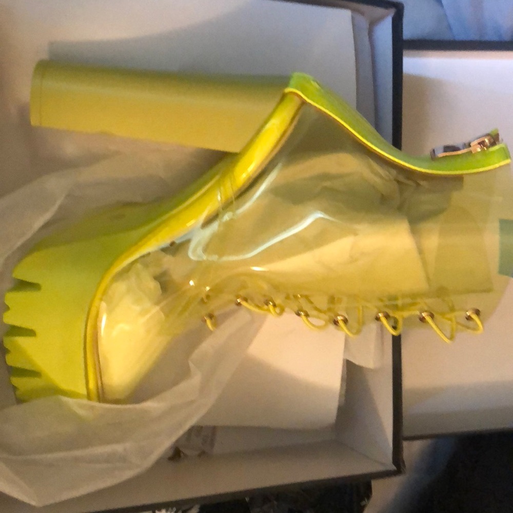 Clear booties from dolls kill